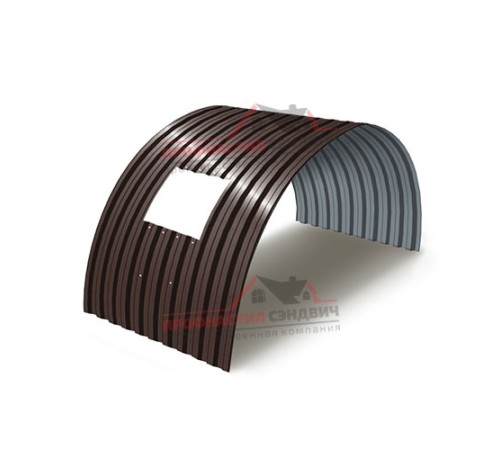 Укрытие конвейеров из арочного профлиста С21ПГ-1051, 1,0, в полимерном покрытии по выгодной цене в широком ассортименте