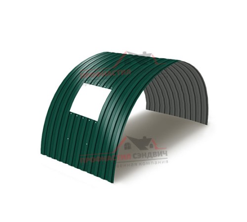 Укрытие конвейеров из арочного профлиста МП10ПГ-1200, 0,8, в полимерном покрытии по выгодной цене в широком ассортименте