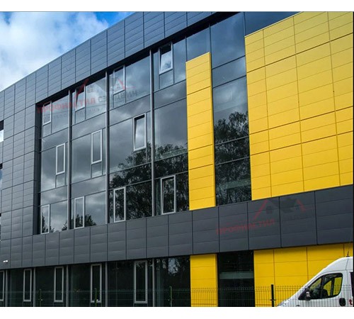 Купить линеарную панель-открытая волна-24хС/20 профилированная RAL 1018 Желтый 