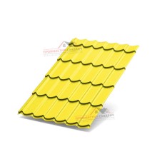 Металлочерепица Макси-0.45, Высота ступеньки-21мм, Длина ступеньки-400мм, Полиэстер RAL1018