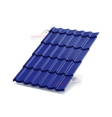 Металлочерепица Макси-0.45, Высота ступеньки-21мм, Длина ступеньки-400мм, Полиэстер RAL5002