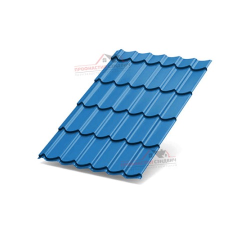 Металлочерепица Макси-0.5, Высота ступеньки-21мм, Длина ступеньки-400мм, Полиэстер RAL5015