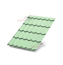 Металлочерепица Макси-0.5, Высота ступеньки-21мм, Длина ступеньки-400мм, Norman RAL6019