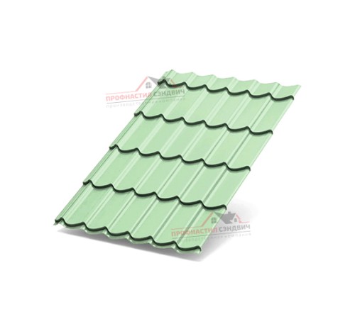 Металлочерепица Макси-0.5, Высота ступеньки-21мм, Длина ступеньки-400мм, Norman RAL6019