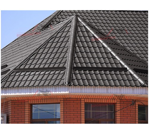 Металлочерепица Макси-0.45, Высота ступеньки-21мм, Длина ступеньки-400мм, Полиэстер RR32