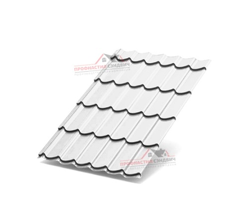 Металлочерепица Макси-0.5, Высота ступеньки-21мм, Длина ступеньки-400мм, Norman RAL9003