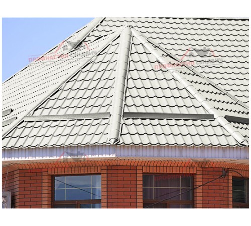 Металлочерепица Макси-0.5, Высота ступеньки-21мм, Длина ступеньки-400мм, Norman RAL9003