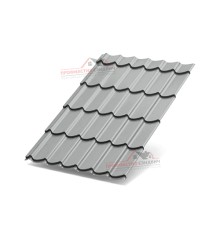 Металлочерепица Макси-0.5, Высота ступеньки-21мм, Длина ступеньки-400мм, Norman RAL9006