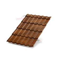 Металлочерепица Макси-0.5, Высота ступеньки-21мм, Длина ступеньки-400мм, Клауди Anticato