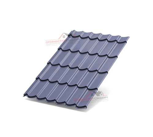 Металлочерепица Макси-0.5, Высота ступеньки-21мм, Длина ступеньки-400мм, PURMAN Galmei