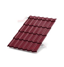 Металлочерепица Макси-0.5, Высота ступеньки-21мм, Длина ступеньки-400мм, Пластизол Р363