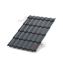 Металлочерепица Макси-0.5, Высота ступеньки-21мм, Длина ступеньки-400мм, PURETAN RR23