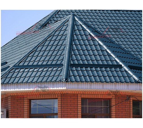 Металлочерепица Макси-0.5, Высота ступеньки-21мм, Длина ступеньки-400мм, PURETAN RR35