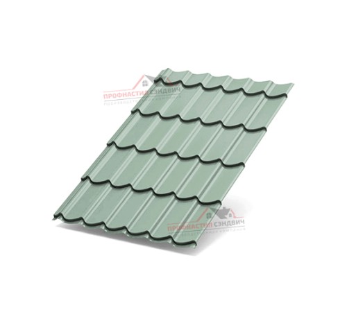 Металлочерепица Макси-0.5, Высота ступеньки-21мм, Длина ступеньки-400мм, PURMAN Tourmalin