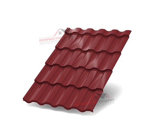 Металлочерепица Монтекристо-0.5, Высота ступеньки-25мм, Длина ступеньки-350мм, NormanRAL3011