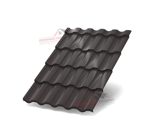 Металлочерепица Монтекристо-0.5, Высота ступеньки-25мм, Длина ступеньки-350мм, NormanRR32