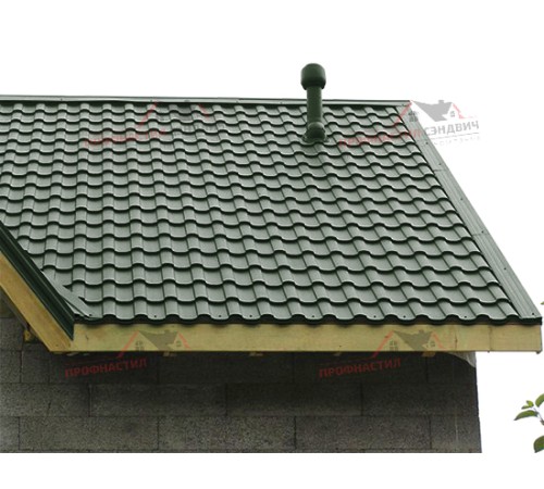 Металлочерепица Монтекристо-0.5, Высота ступеньки-25мм, Длина ступеньки-350мм, PURETAN RR11