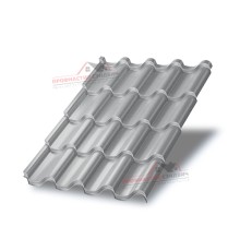 Металлочерепица Монтерроса-0.5, Высота ступеньки-25мм, Длина ступеньки-350мм, Norman RAL7004