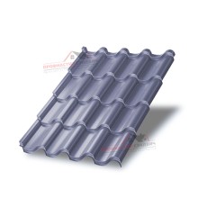 Металлочерепица Монтерроса-0.5, Высота ступеньки-25мм, Длина ступеньки-400мм, PURMAN Galmei