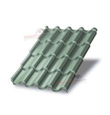 Металлочерепица Монтерроса-0.5, Высота ступеньки-25мм, Длина ступеньки-400мм, PURMAN Tourmalin