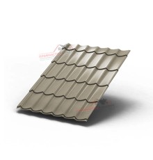 Металлочерепица Монтеррей-0.45, Высота ступеньки-14мм, Длина ступеньки-350мм, Полиэстер RAL1035