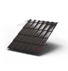 Металлочерепица Монтеррей-0.5, Высота ступеньки-14мм, Длина ступеньки-350мм, Призма RR32