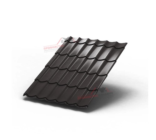 Металлочерепица Монтеррей-0.5, Высота ступеньки-14мм, Длина ступеньки-350мм, PURETAN RR32