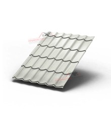 Металлочерепица Монтеррей-0.5, Высота ступеньки-14мм, Длина ступеньки-350мм, Полиэстер RAL9002