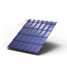 Металлочерепица Монтеррей-0.5, Высота ступеньки-14мм, Длина ступеньки-350мм, PURMAN Citrine