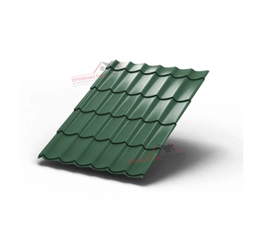 Металлочерепица Монтеррей-0.5, Высота ступеньки-14мм, Длина ступеньки-350мм, Призма Pegasus