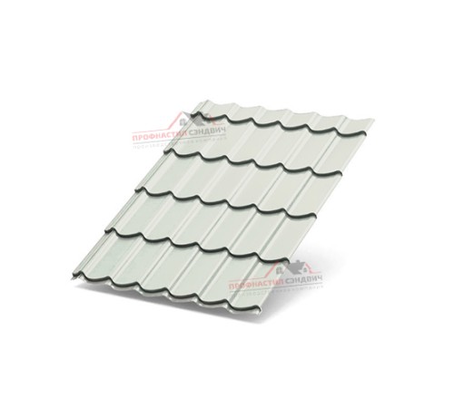 Металлочерепица Супермонтеррей-0.5, Высота ступеньки-21мм, Длина ступеньки-350мм, Norman RAL9002