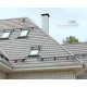 Металлочерепица Супермонтеррей-0.45, Высота ступеньки-21мм, Длина ступеньки-350мм, Полиэстер RAL9006