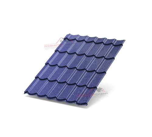 Металлочерепица Супермонтеррей-0.5, Высота ступеньки-21мм, Длина ступеньки-350мм, PURMAN Citrine