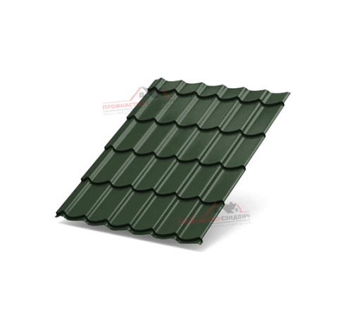 Металлочерепица Супермонтеррей-0.5, Высота ступеньки-21мм, Длина ступеньки-350мм, PURETAN RR11