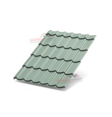 Металлочерепица Супермонтеррей-0.5, Высота ступеньки-21мм, Длина ступеньки-350мм, PURMAN Tourmalin