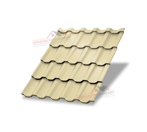 Металлочерепица Трамонтана-0.5, Высота ступеньки-25мм, Длина ступеньки-350мм, Norman RAL1014