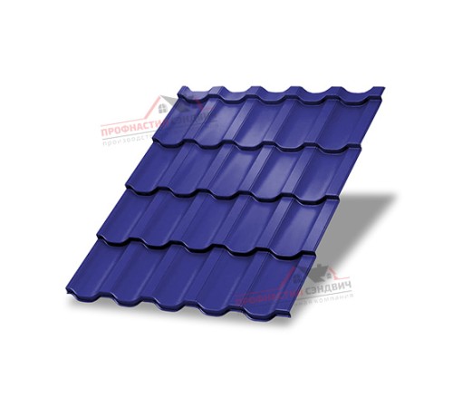 Металлочерепица Трамонтана-0.5, Высота ступеньки-25мм, Длина ступеньки-350мм, Norman RAL5002