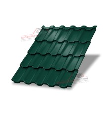 Металлочерепица Трамонтана-0.5, Высота ступеньки-25мм, Длина ступеньки-350мм, Norman RAL6005