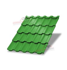 Металлочерепица Трамонтана-0.5, Высота ступеньки-25мм, Длина ступеньки-350мм, Norman RAL6018