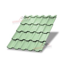 Металлочерепица Трамонтана-0.5, Высота ступеньки-25мм, Длина ступеньки-350мм, Norman RAL6019