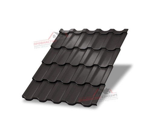 Металлочерепица Трамонтана-0.5, Высота ступеньки-35мм, Длина ступеньки-400мм, Призма RR32