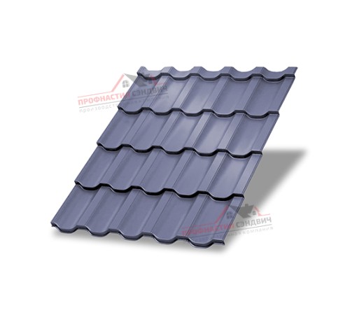 Металлочерепица Трамонтана-0.5, Высота ступеньки-30мм, Длина ступеньки-350мм, PURMAN Galmei