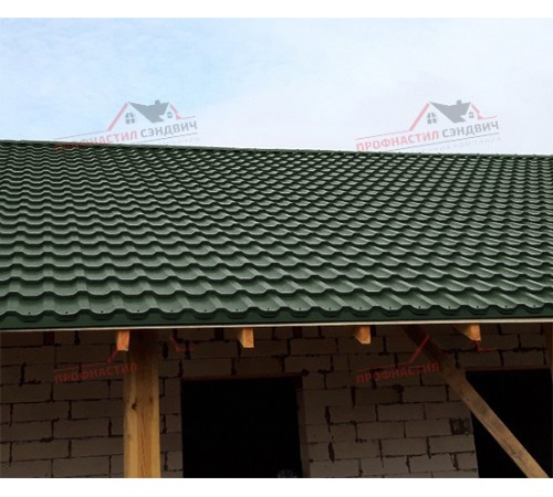 Металлочерепица Трамонтана-0.5, Высота ступеньки-25мм, Длина ступеньки-350мм, PURETAN RR11