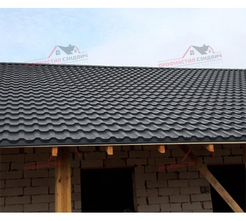 Металлочерепица Трамонтана-0.5, Высота ступеньки-30мм, Длина ступеньки-400мм, PURETAN RR23