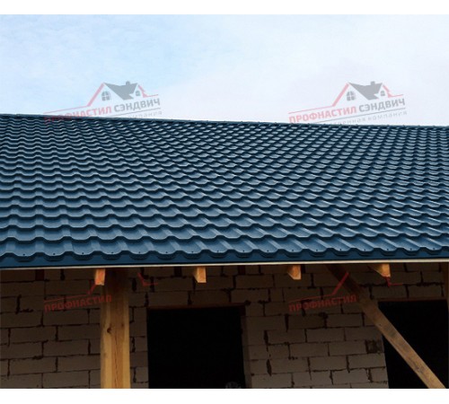 Металлочерепица Трамонтана-0.5, Высота ступеньки-30мм, Длина ступеньки-400мм, PURETAN RR35