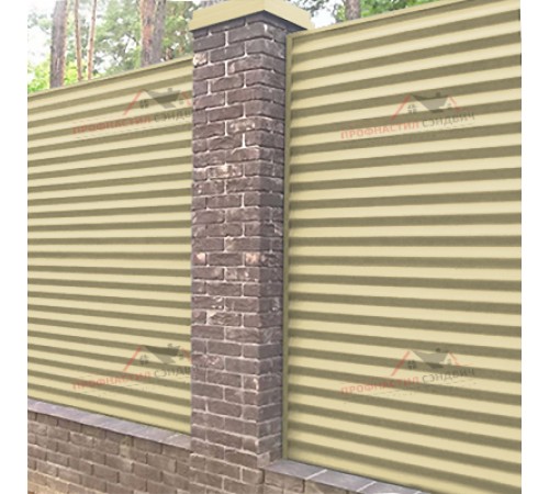 Купить профнастил МП18-0.7, Ширина-1100, Полиэстер RAL1014 