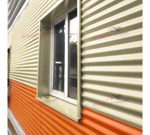 Купить профилированный лист МП18-0.5, Ширина-1100, Norman RAL1014 