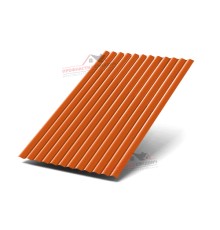 Профилированный лист МП18-0.45, Ширина-1100, Полиэстер RAL2004