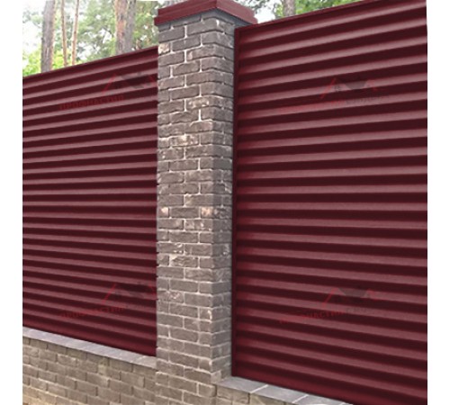 Купить профнастил МП18-0.45, Ширина-1100, Полиэстер RAL3005 