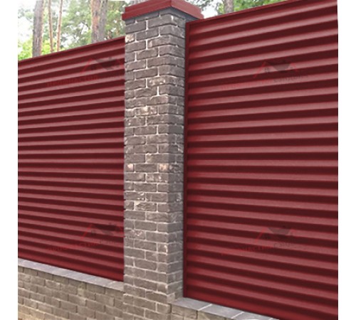 Купить профнастил МП18-0.45, Ширина-1100, Viking RAL3011 